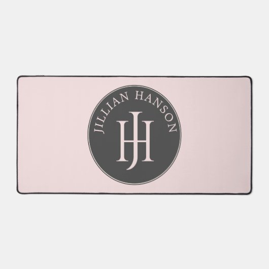 Nom du monogramme personnel artistique Logo rose p (Recto)