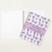 Nom du monogramme Purple rose Floral Baby Daily (Devant avec enveloppe)