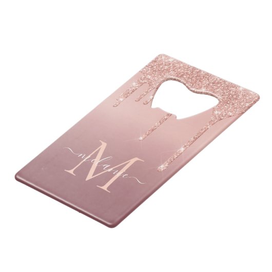 Nom du monogramme Rose texte Parties scintillant d (Devant Angle)