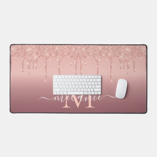 Nom du monogramme Texte Rose Parties scintillant G (Clavier et souris)