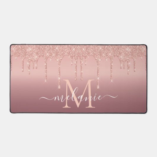 Nom du monogramme Texte Rose Parties scintillant G (Recto)