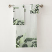 Nom du monogramme Vert Floral Eucalyptus Feuilles (En situation)