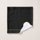 Nom du monogramme Volleyball Gold Black (Gant de toilette)