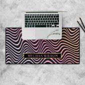 Nom du Motif Abstrait Wavy rose et noir