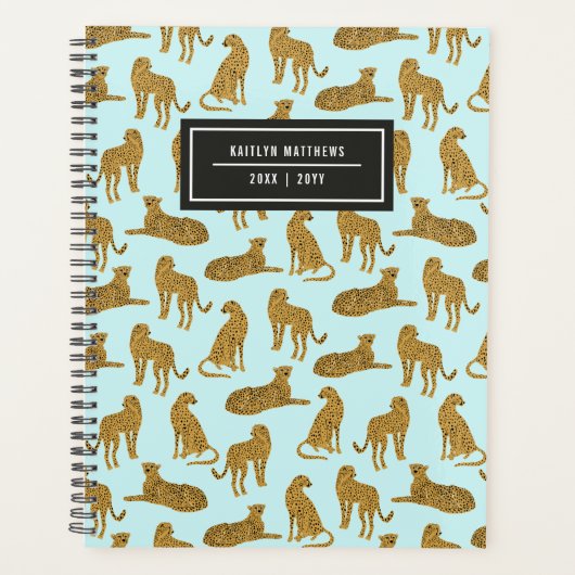 Nom du Motif animal léopard élégant | Bleu (Devant)