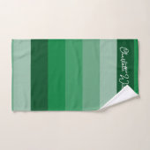 NOM DU MOTIF DE LA LIGNE DE BANDE DE PALETTE VERTE (Serviette à main)