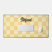 Nom du Motif des Chèques au citron jaune mignon (Clavier et souris)