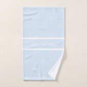 Nom du motif du monogramme blanc clair (Serviette à main)