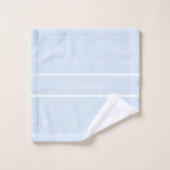 Nom du motif du monogramme blanc clair (Gant de toilette)