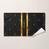Nom du motif du monogramme en or noir (Serviette à main)