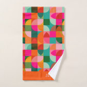 Nom du Motif géométrique de couleur esthétique rét (Serviette à main)