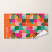 Nom du Motif géométrique de couleur esthétique rét (Serviette à main)