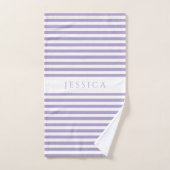 Nom du Motif Moderne Purple Stripes (Serviette à main)