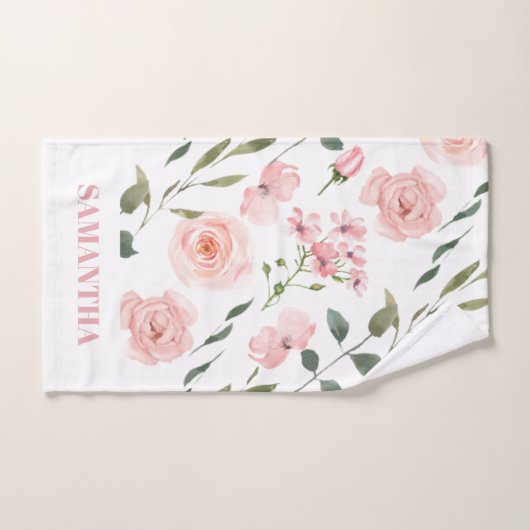 Nom du Motif rose (Serviette à main)