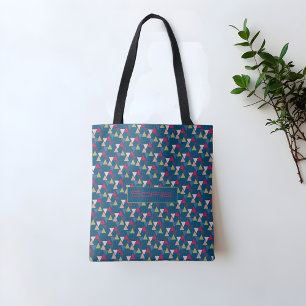 Nom du motif triangle Abstrait sac fourre-tout ble
