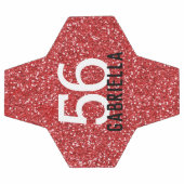 Nom du numéro d'équipe de Parties scintillant roug (Plat)