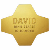 Nom du porteur d'anneau personnalisé Mariage Date  (Plat)