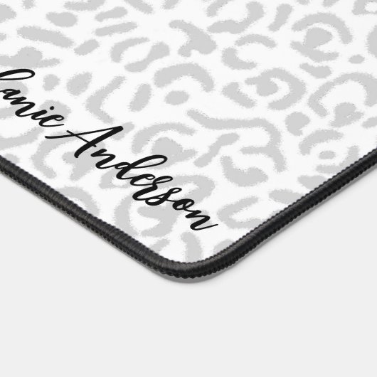 Nom du Poster de animal Léopard gris clair moderne (Coin)