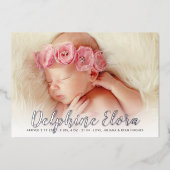 Nom du relevé Faire-part de naissance photo bébé (Recto)