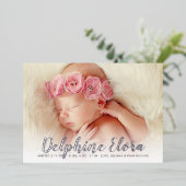 Nom du relevé Faire-part de naissance photo bébé (Debout devant)