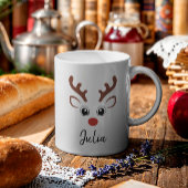 Nom du renne mignon Mug de Noël