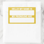 Nom du safran et Étiquettes Pronoun (Sac)