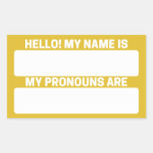 Nom du safran et Étiquettes Pronoun (Devant)