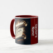 "Nom du sauveur" Mug de café (Devant gauche)