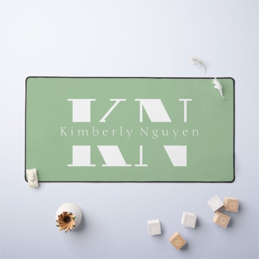 Nom du script de calligraphie verte Mint (Tableau pour enfants)