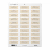 Nom du script de flush Étiquettes d'adresse de ret (Feuille entière)