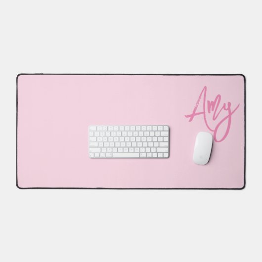 Nom du script de pinceau rose pastel (Clavier et souris)