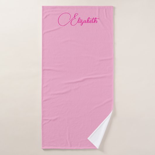Nom du script main Modèle élégant personnalisé ros (Serviette de bain)
