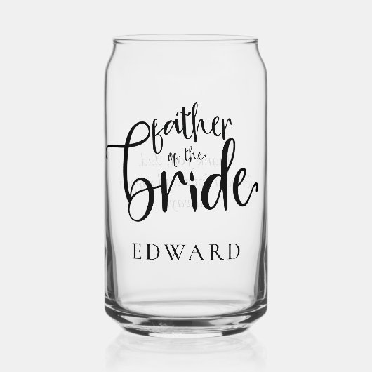 Nom du script moderne Père de la mariée Cadeau (Recto)