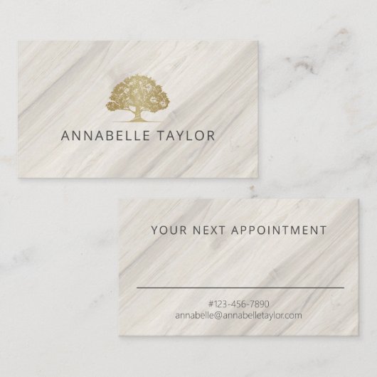 Nom du Spa naturel Carte de rendez-vous (Devant / Derrière)