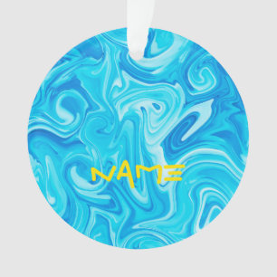 Nom du surf Blue Ocean Abstrait Paint Beach Water