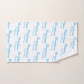 Nom du texte bleu moderne| Calligraphie (Serviette à main)