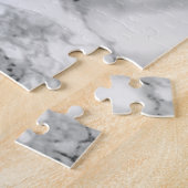 Nom du texte personnalisé Jigsaw Puzzle noir blanc (Côté)