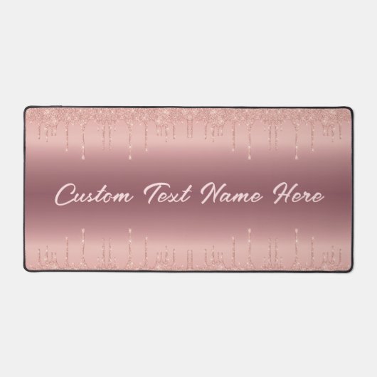 Nom du texte personnalisé Rose Parties scintillant (Recto)