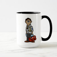 Nom du travailleur EMS masculin Mug Olive peau ou