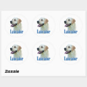 Nom du trieur du Labrador jaune - Sticker (Feuille)