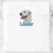 Nom du trieur du Labrador jaune - Sticker (Sac)