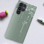 Nom écrit à la main Dark Green Metal Parties scint<br><div class="desc">Le design est une photo et les coques ne sont pas faits avec de la parties scintillant, des paillettes, des métaux ou des bois. Cette conception est également disponible sur d'autres modèles de téléphone. Choisissez Type de périphérique pour voir d'autres iPhone, Samsung Galaxy ou coques Google. Certains styles peuvent être...</div>