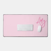 Nom écriture au pinceau pastel et rose (Clavier et souris)