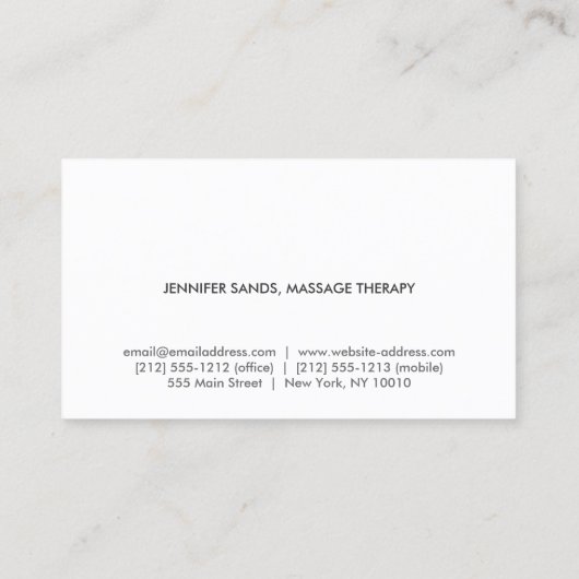 NOM ÉLÉGANT avec Carte de visite ORCHIDS (Dos)