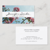 NOM ÉLÉGANT avec CHERRY BLOSSOMS II Carte de visit (Devant / Derrière)