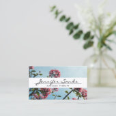 NOM ÉLÉGANT avec CHERRY BLOSSOMS II Carte de visit (Debout devant)