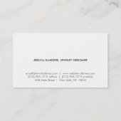 NOM ÉLÉGANT avec PURPLE GEMSTONES 2 Carte de visit (Dos)