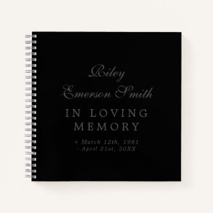 Nom élégant Black In Love Mémoire Livre d'invité