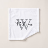 Nom élégant en écriture monogramme (Gant de toilette)