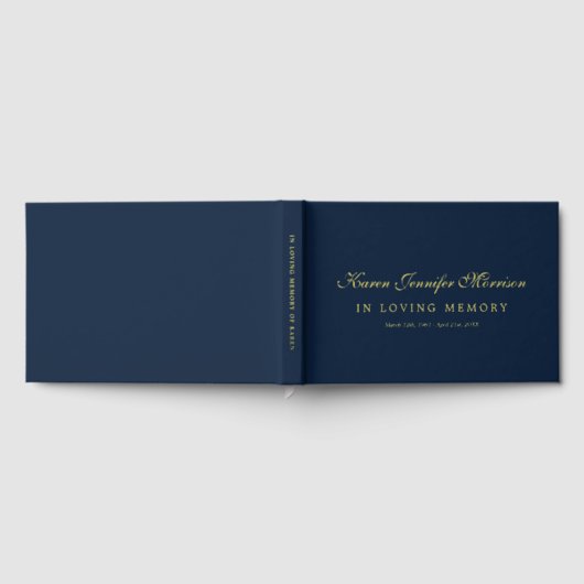 Nom Élégant En Script Marine Bleu En Mémoire Amour (Complet)